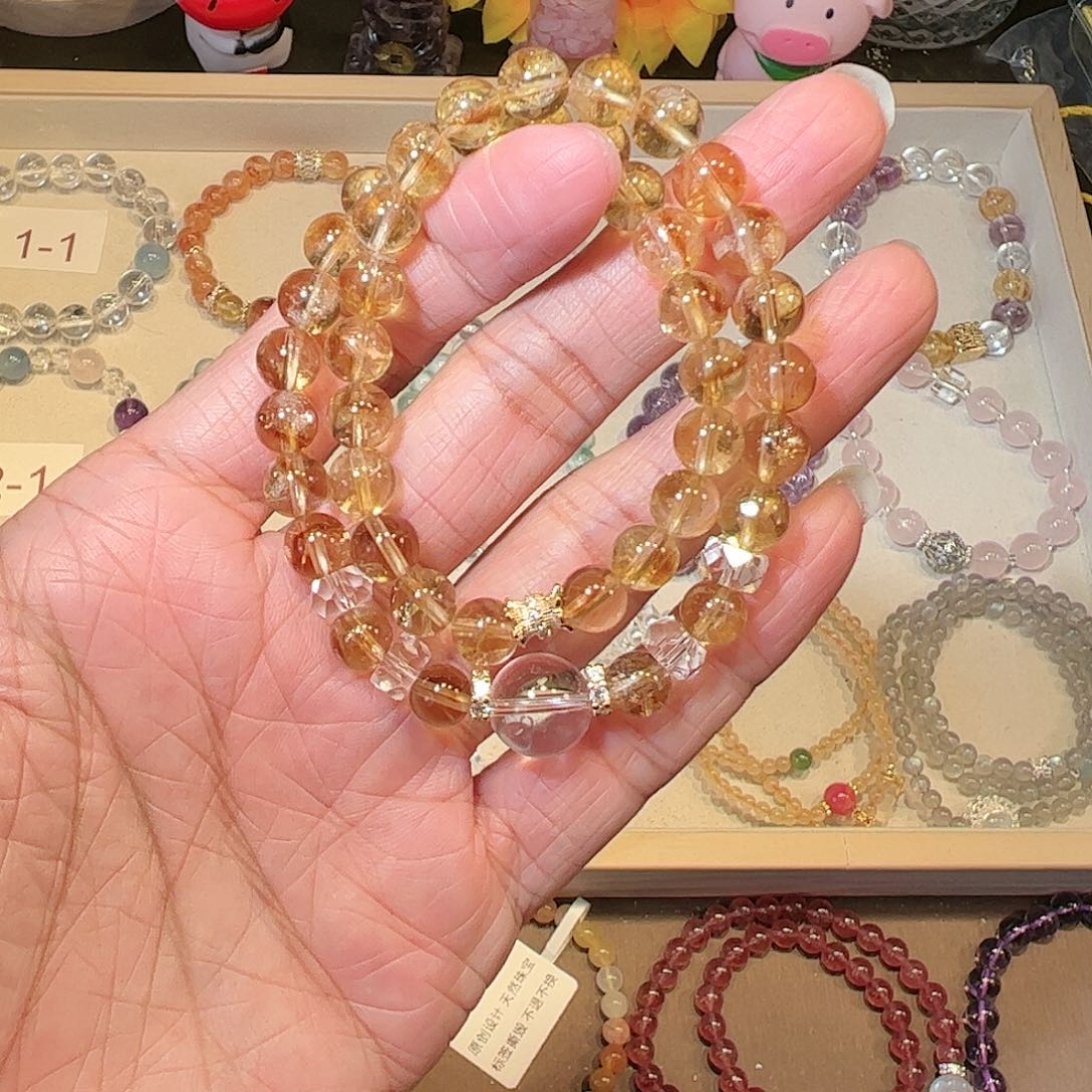 水晶手链未镶嵌黄