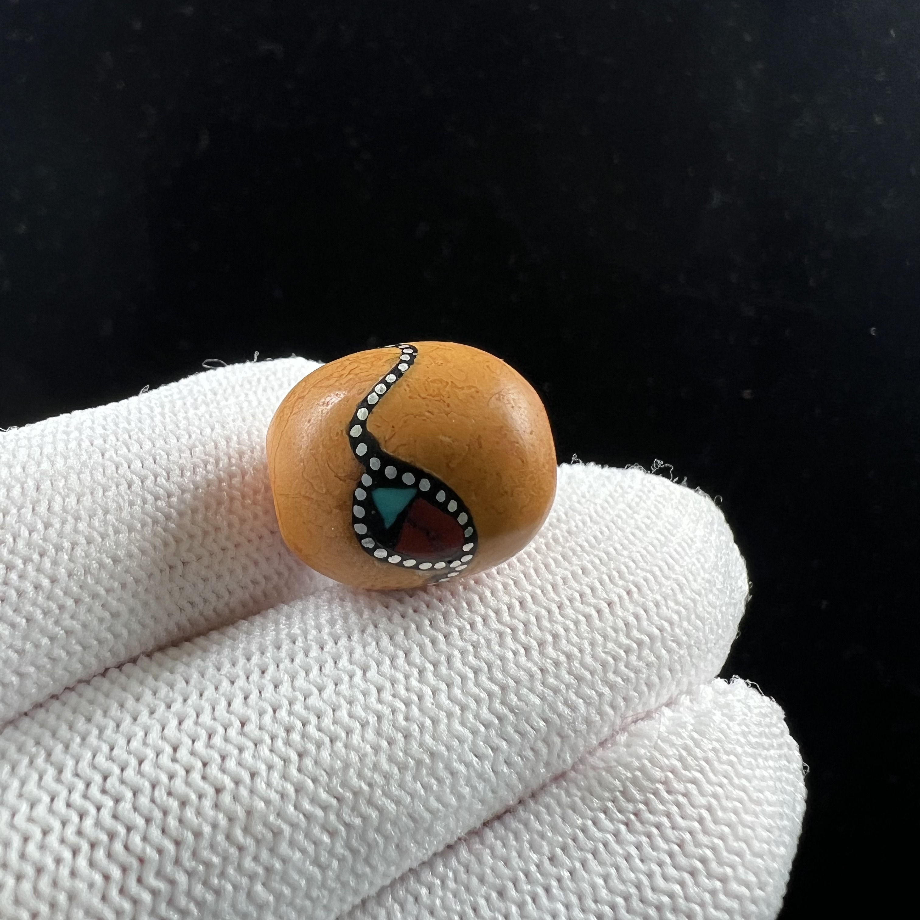 Y6085天然原矿蜜蜡 老蜡枣珠14x17mm 2.4克抖音基地质检发货