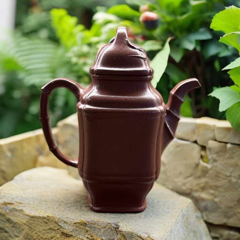 宜兴原矿大红袍筋纹手工紫砂壶茶具