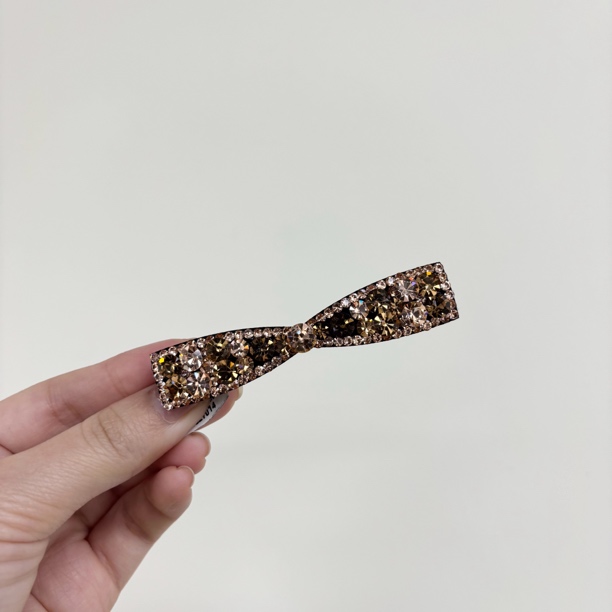 L857夕洛长蝴蝶结鸭夹一个装新款高级感鸭嘴夹韩版气质边夹发夹