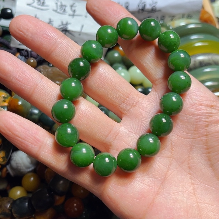 和田玉（碧玉）手链未镶嵌