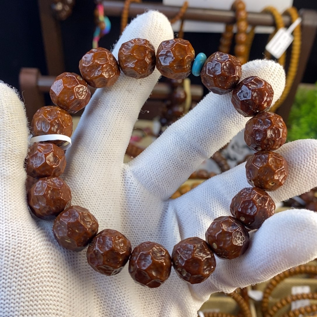 紫金鼠手串14半实心无相