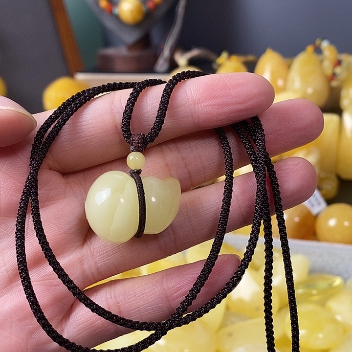 琥珀未镶嵌裸石葫芦