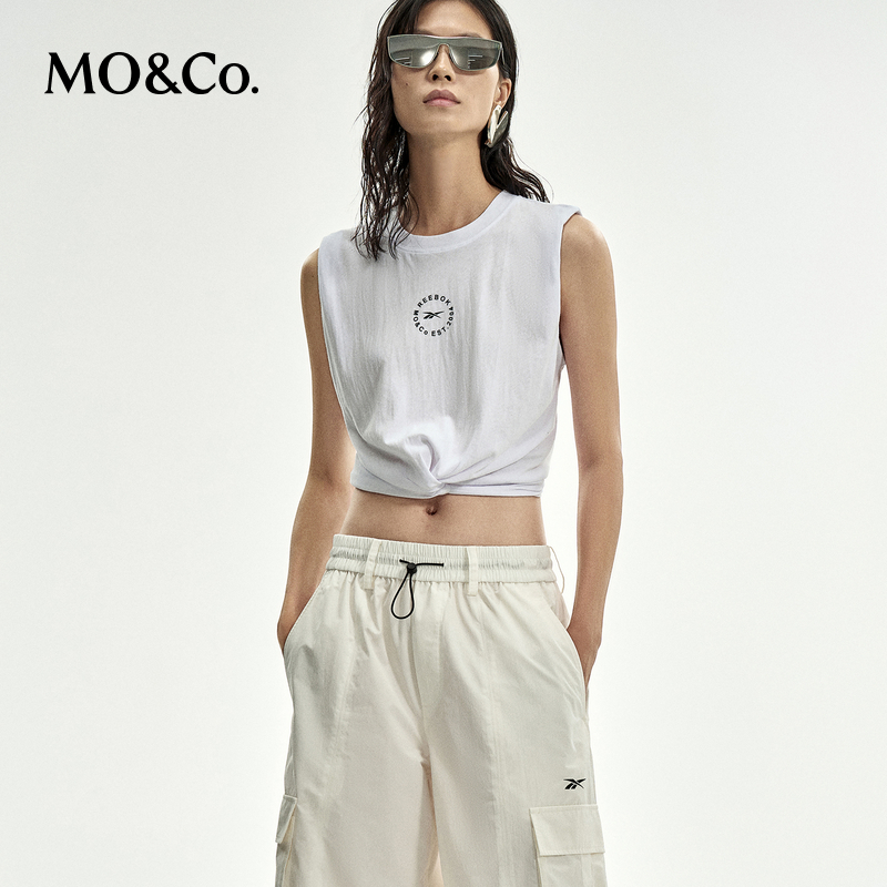 【赵老板专属】MOCO无袖T恤春夏捏褶棉背心MBD2TEE045