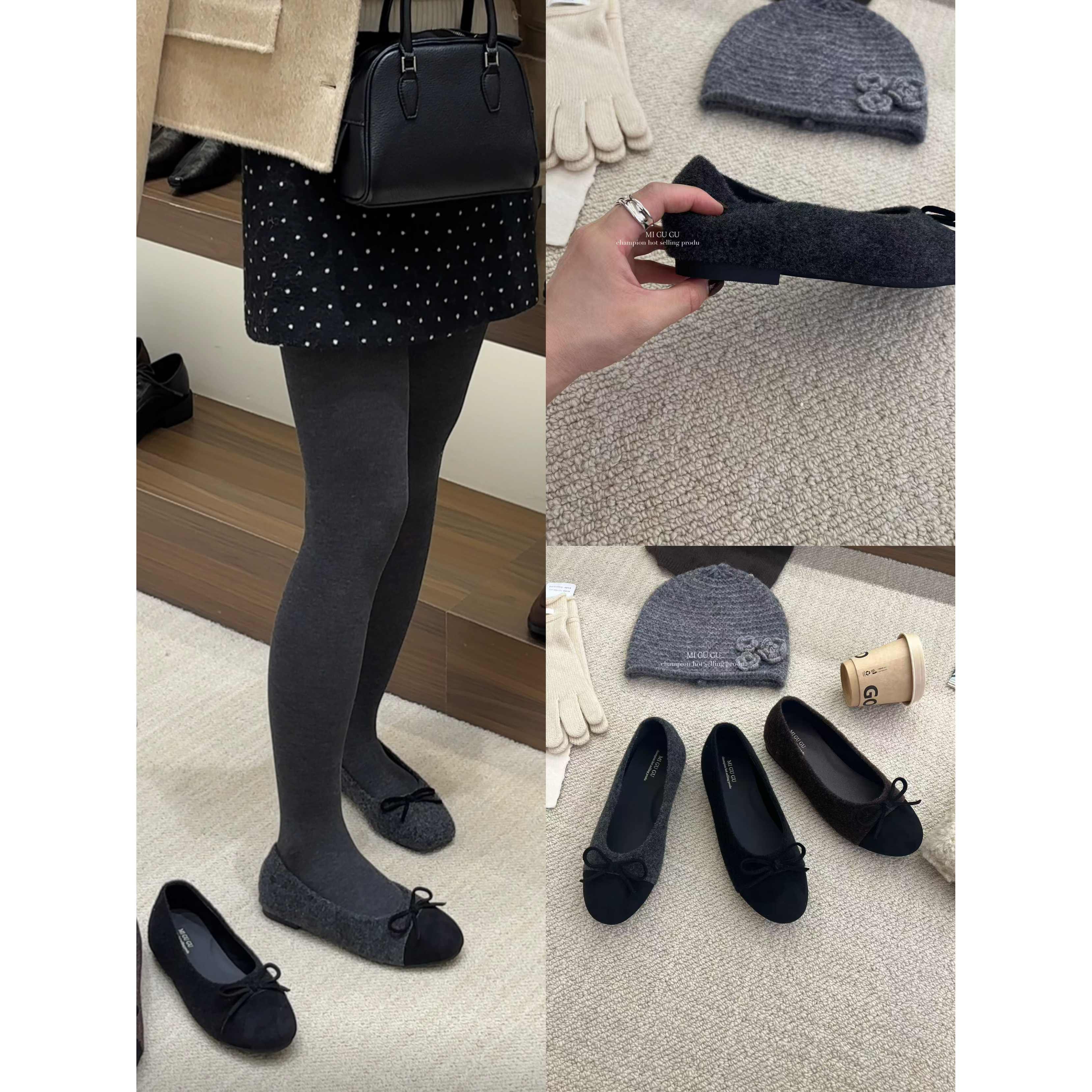 7328#韩系温柔蝴蝶结设计，增添了几分甜美气息的单鞋（厚底）