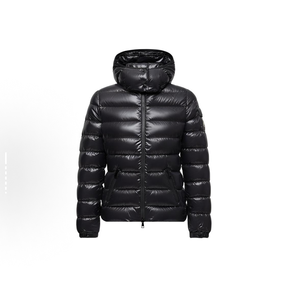 （全新）M家baby羽绒服女修身百搭修腰连帽亮黑羽绒衣时尚冬季外套