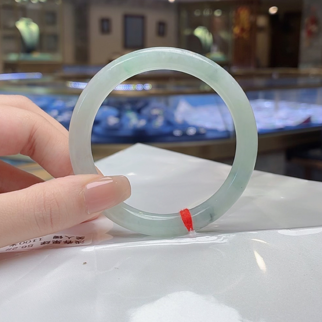 56.2圆条美人镯A25天然缅甸 检测费不退