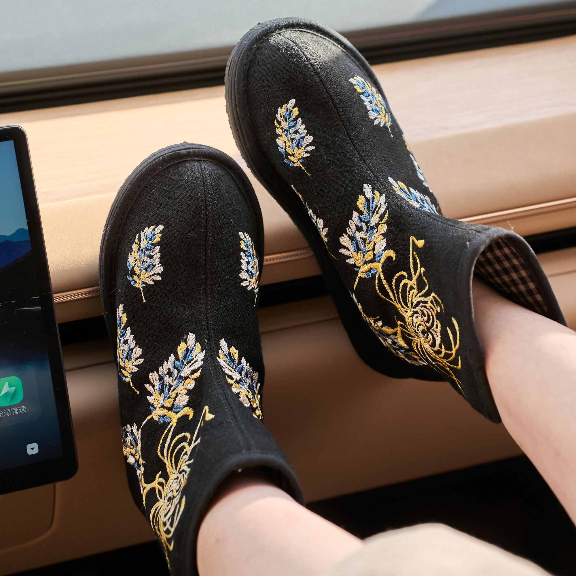 【火树银花-高帮单鞋】布鞋棉麻千层底布鞋老北京