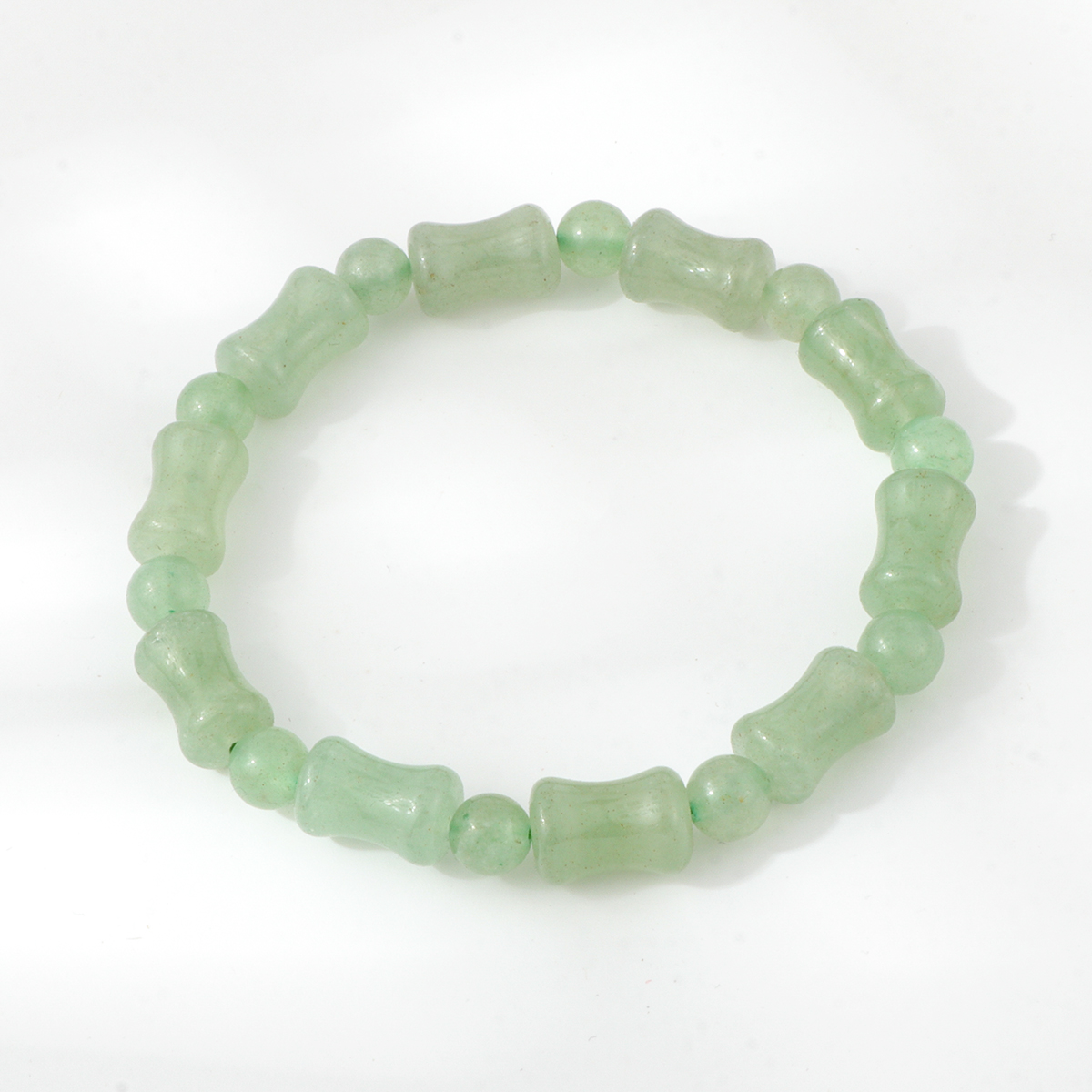 A0456绿东陵竹节珠手链（无礼盒）