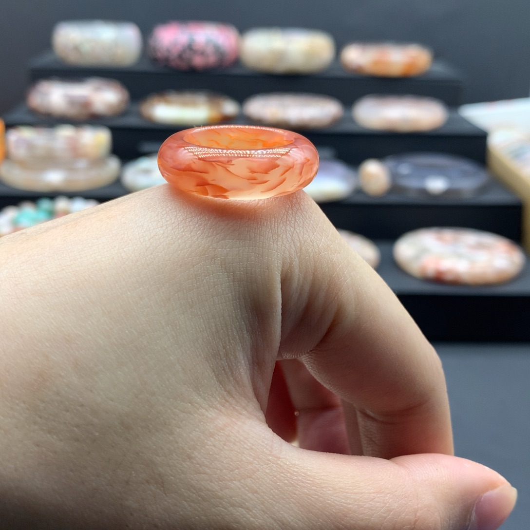 【闪购商品】玛瑙/玉髓戒指未镶嵌萍**逢