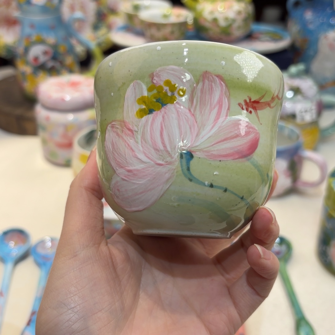 景德镇手绘高温釉下彩陶瓷茶具