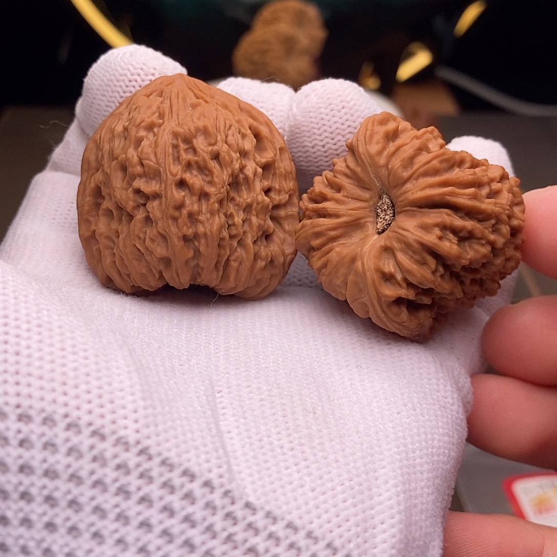 把件文玩核桃拉丝魔眼深凹38.3尺