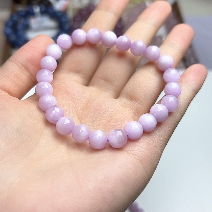 水晶手串未镶嵌三***美紫锂辉