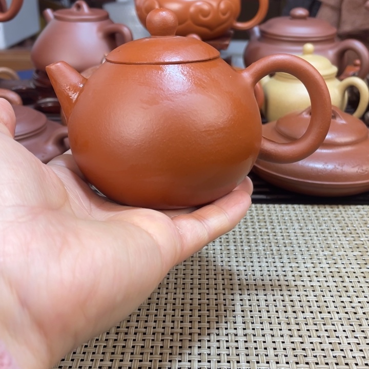 紫砂茶壶朱泥微瑕