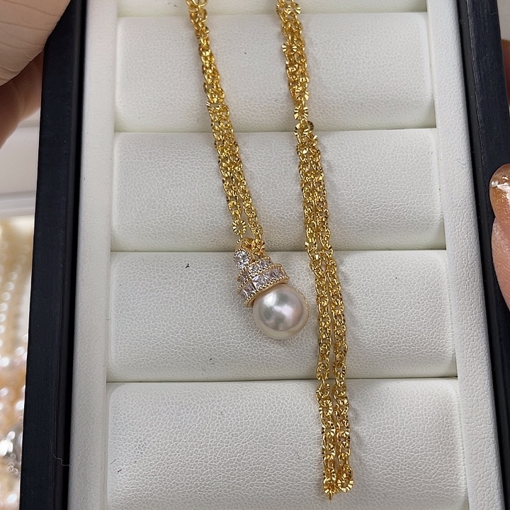 海水珍珠颈饰银S925镶嵌