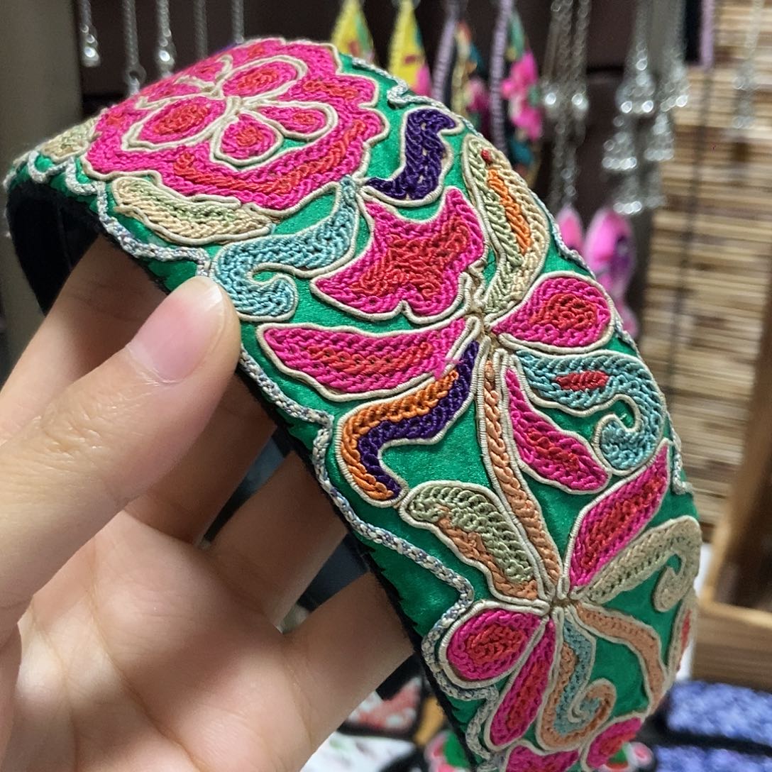 晨***曦织绣刺绣发箍发箍