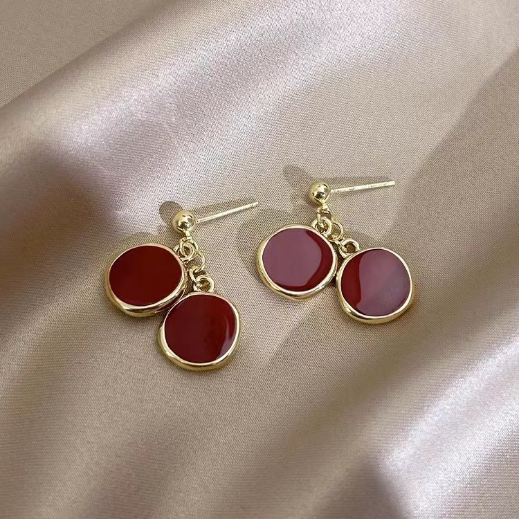 铜合金树脂耳饰 铜合金41A 高端大气时尚简约百搭耳饰