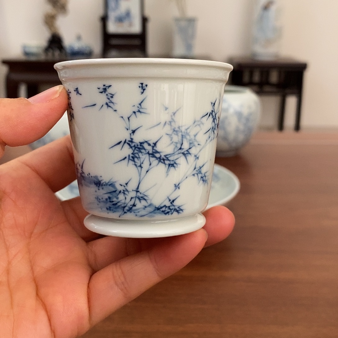 景德镇艺术墨竹单杯