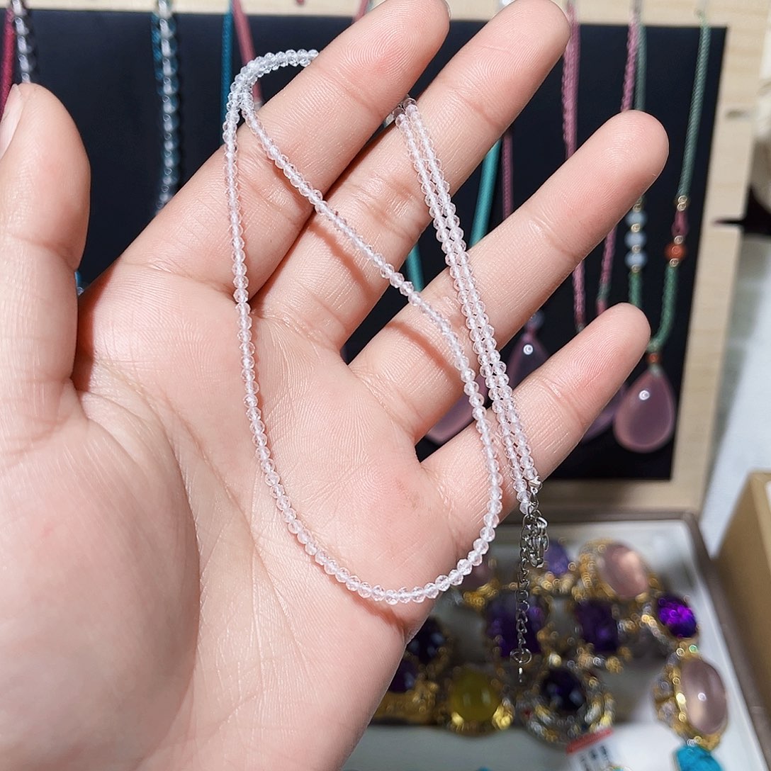 水晶颈饰未镶嵌天然