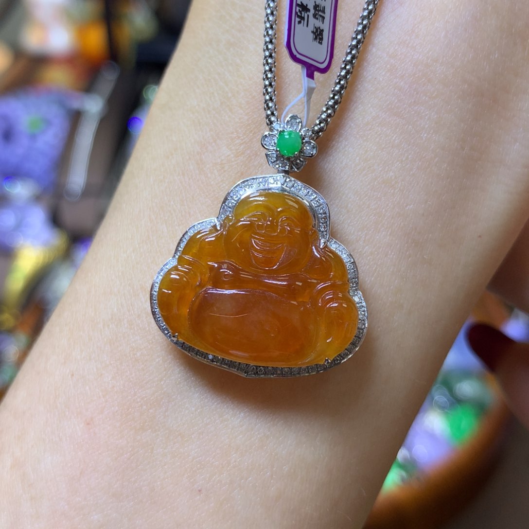 【闪购商品】翡翠颈饰18K金镶嵌翡翠