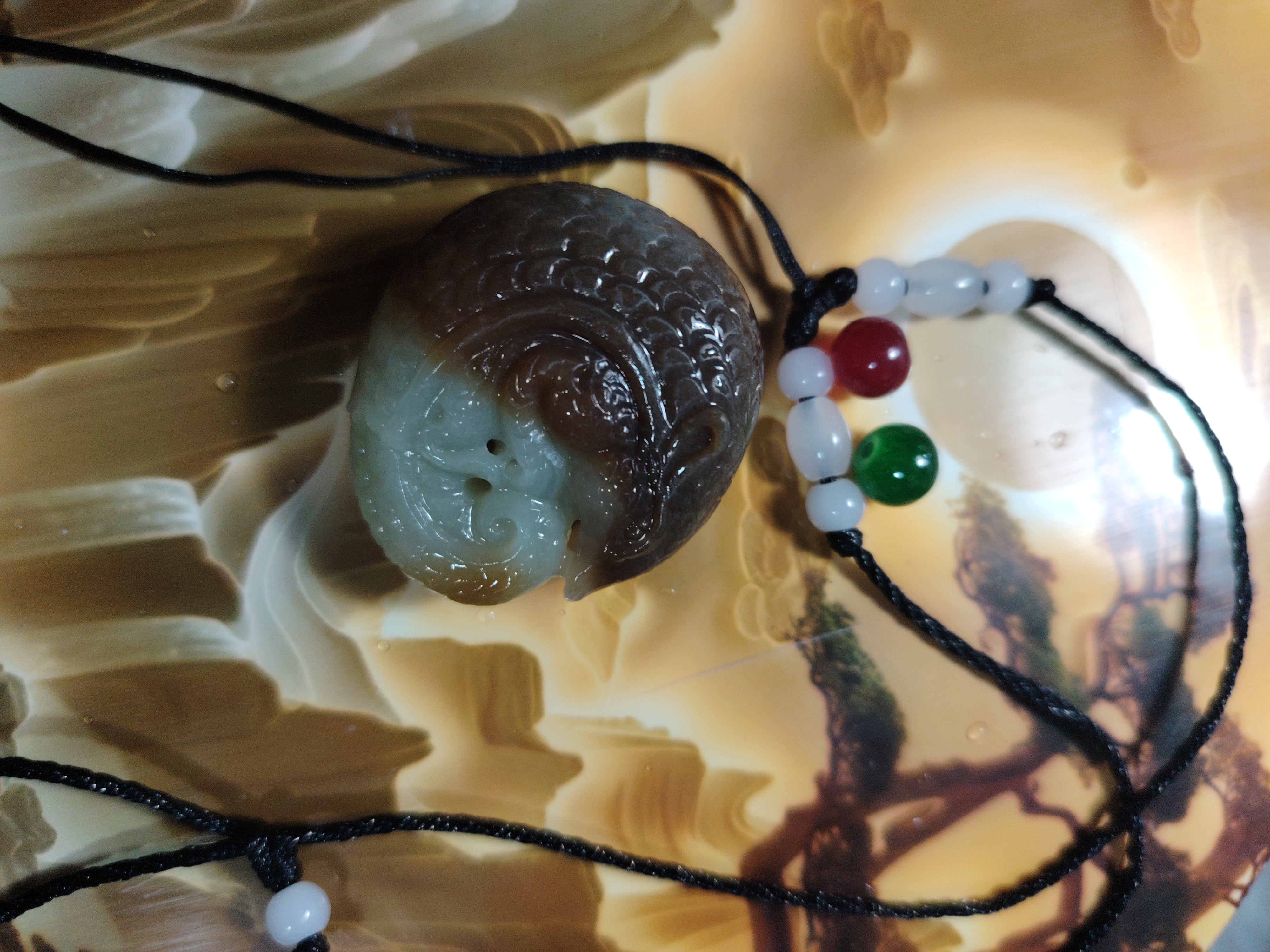 和田玉糖白料穿山甲