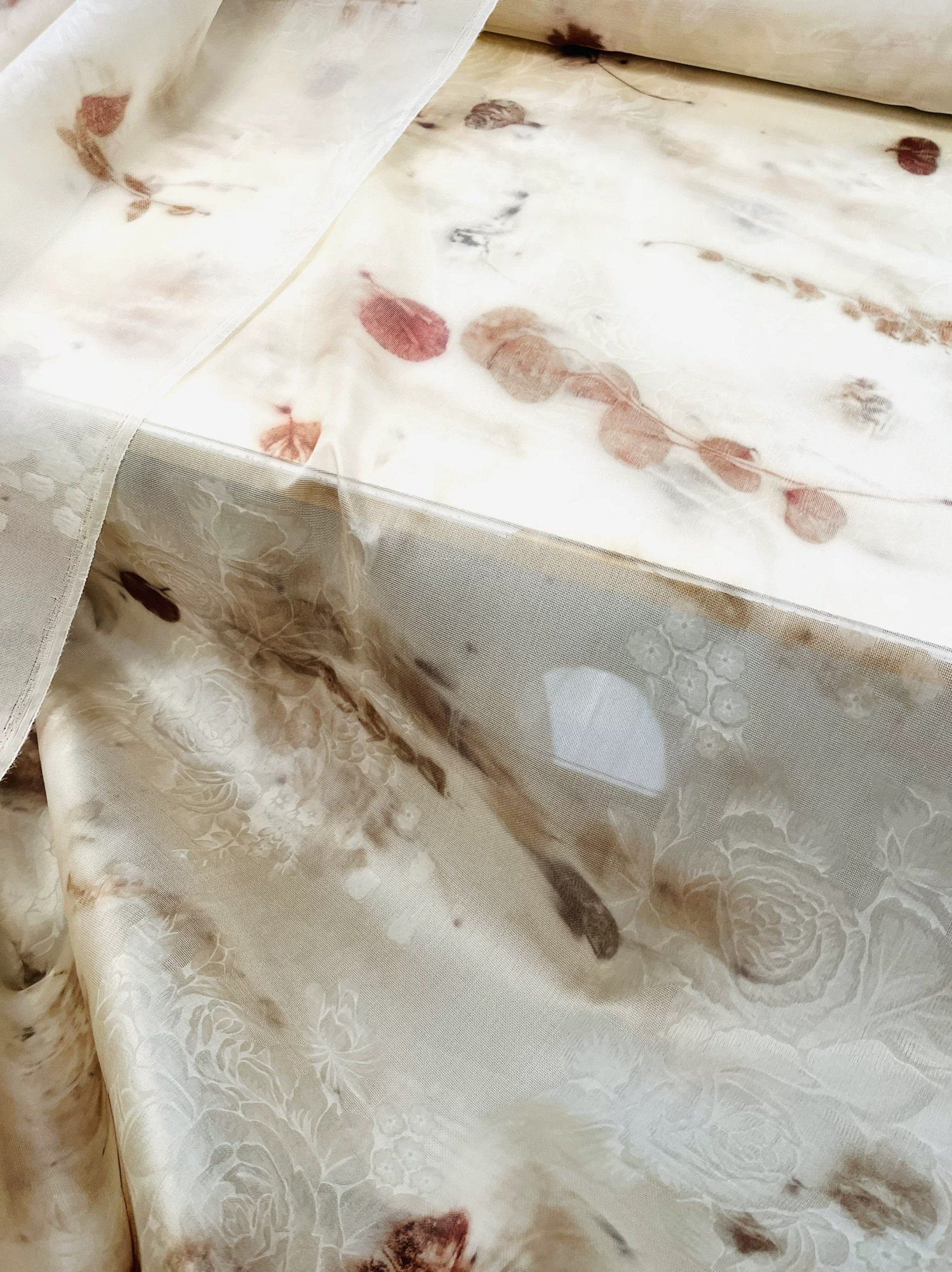 叶拓工艺真丝提花欧根纱0.5米价位140门幅不支持七天无理由退换货