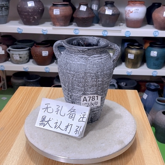 红陶手工制作工艺花盆