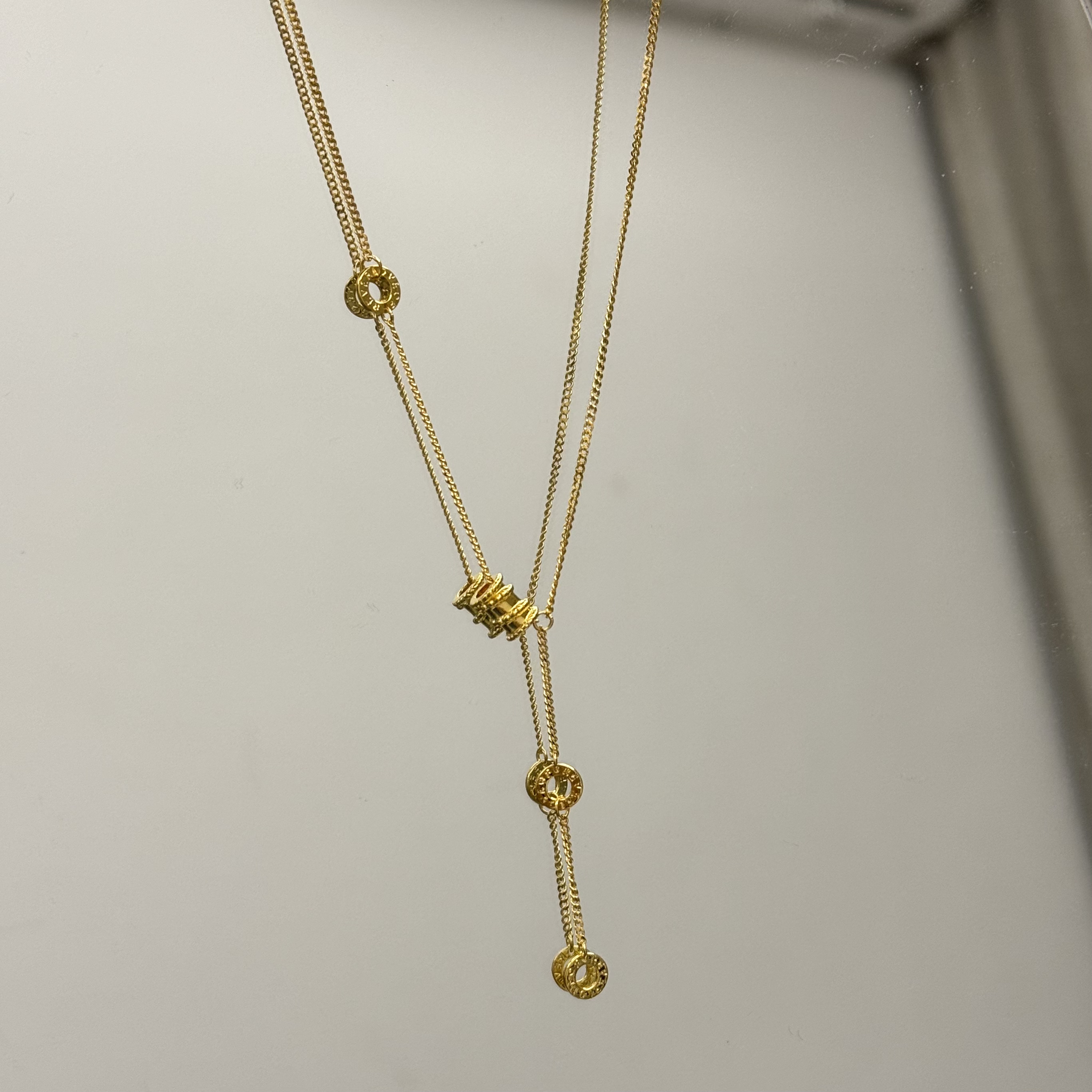 坠链均足银 宝韵小蛮腰三饼项链气质轻奢礼物送闺蜜