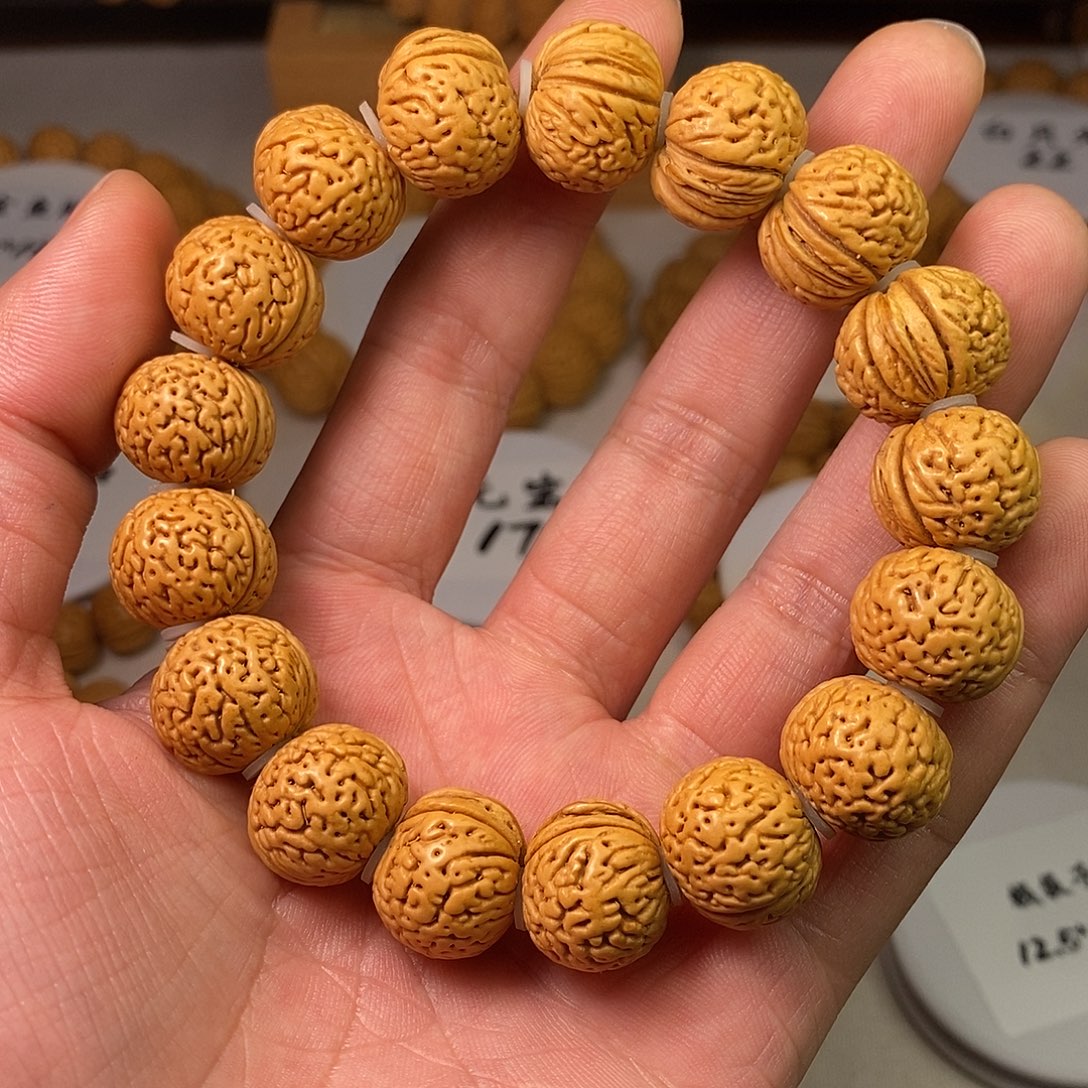 开***心核桃精品桃核手串南瓜