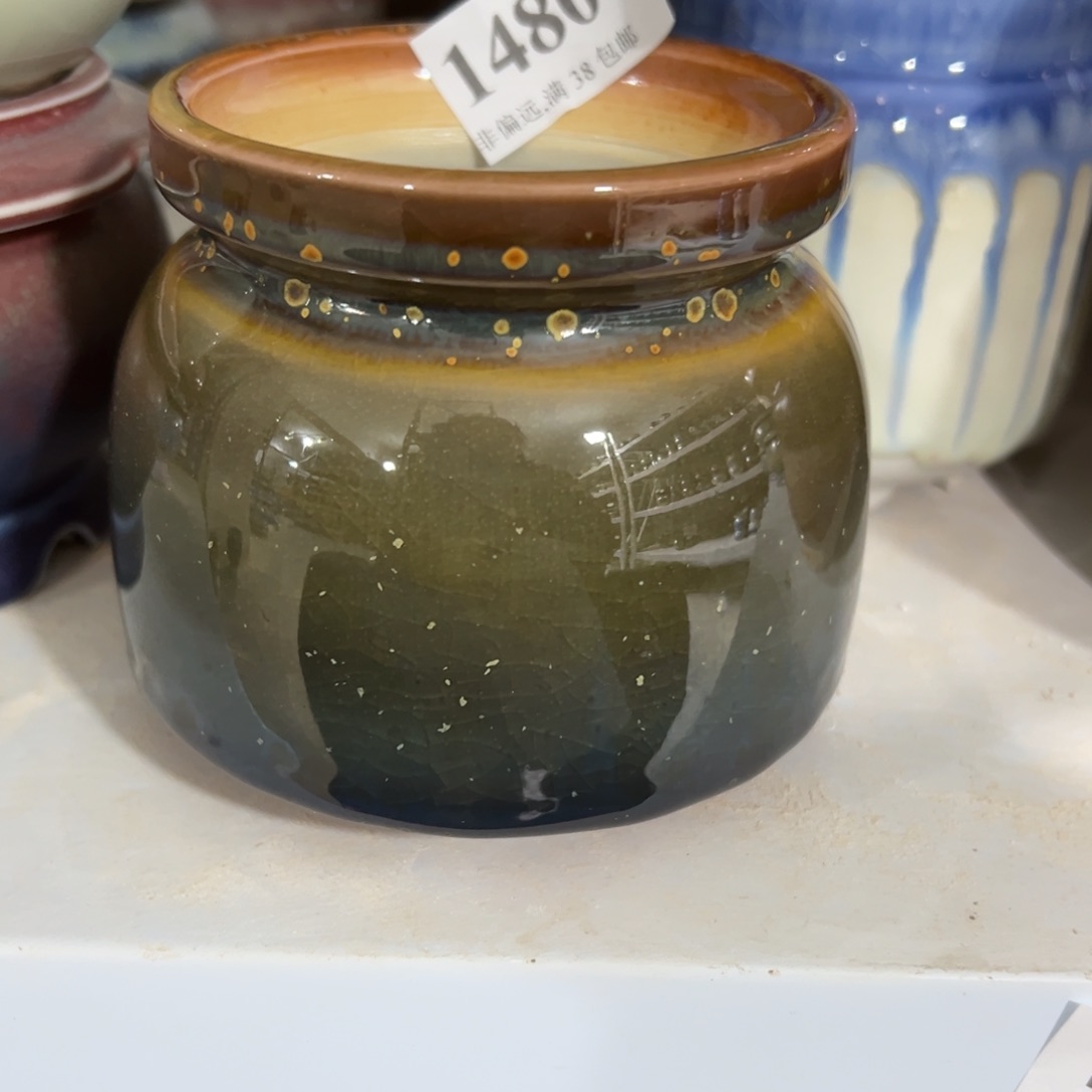 红陶口7高9 景德镇手工花盆