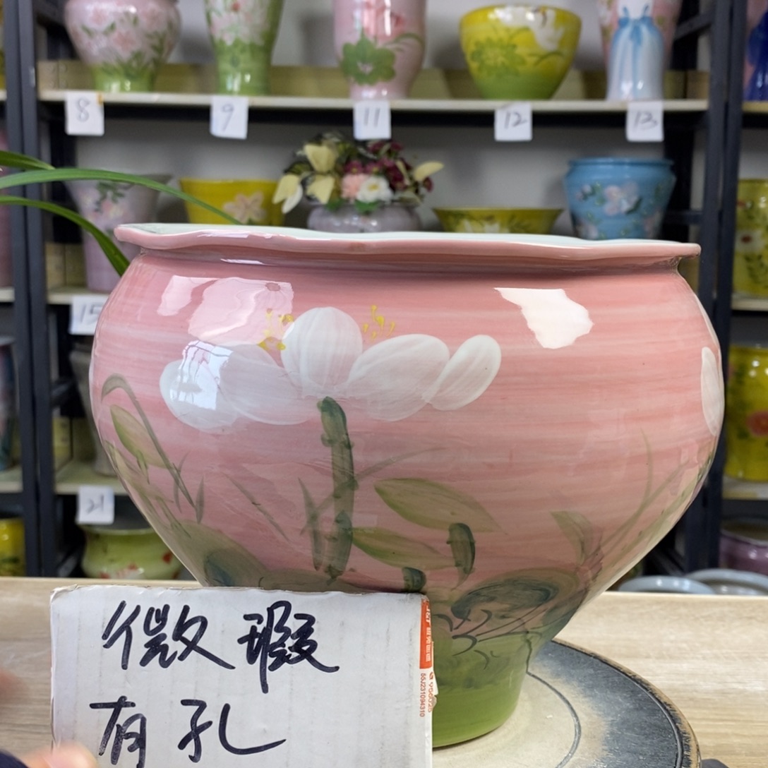 景德镇手工手绘陶瓷花盆