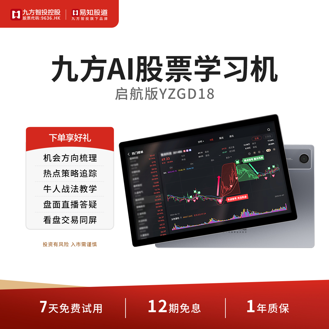 易知股道九方AI股票学习机看盘炒股利器热点趋势行情分析YZGD18