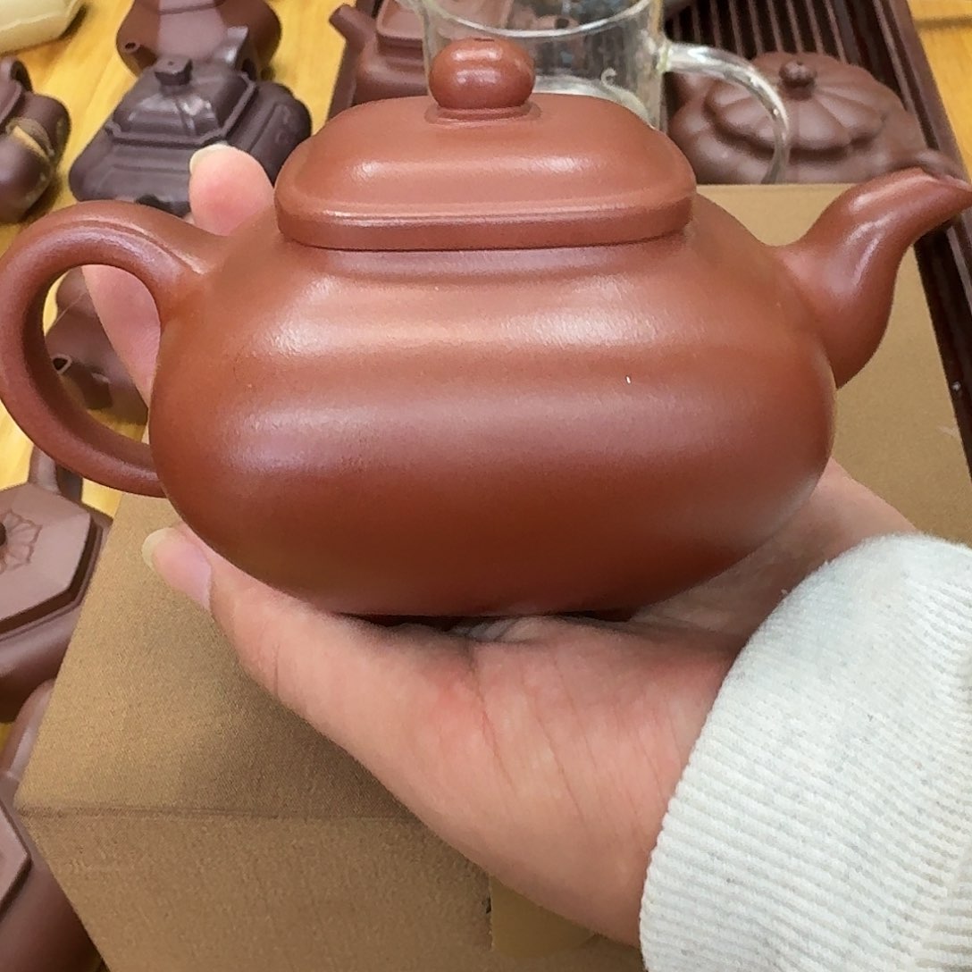 紫砂茶壶四方传炉300cc