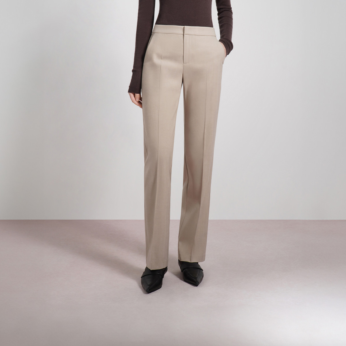 Naivee/纳薇【CC专属】25冬高智感通勤休闲裤时装阔腿裤257253184