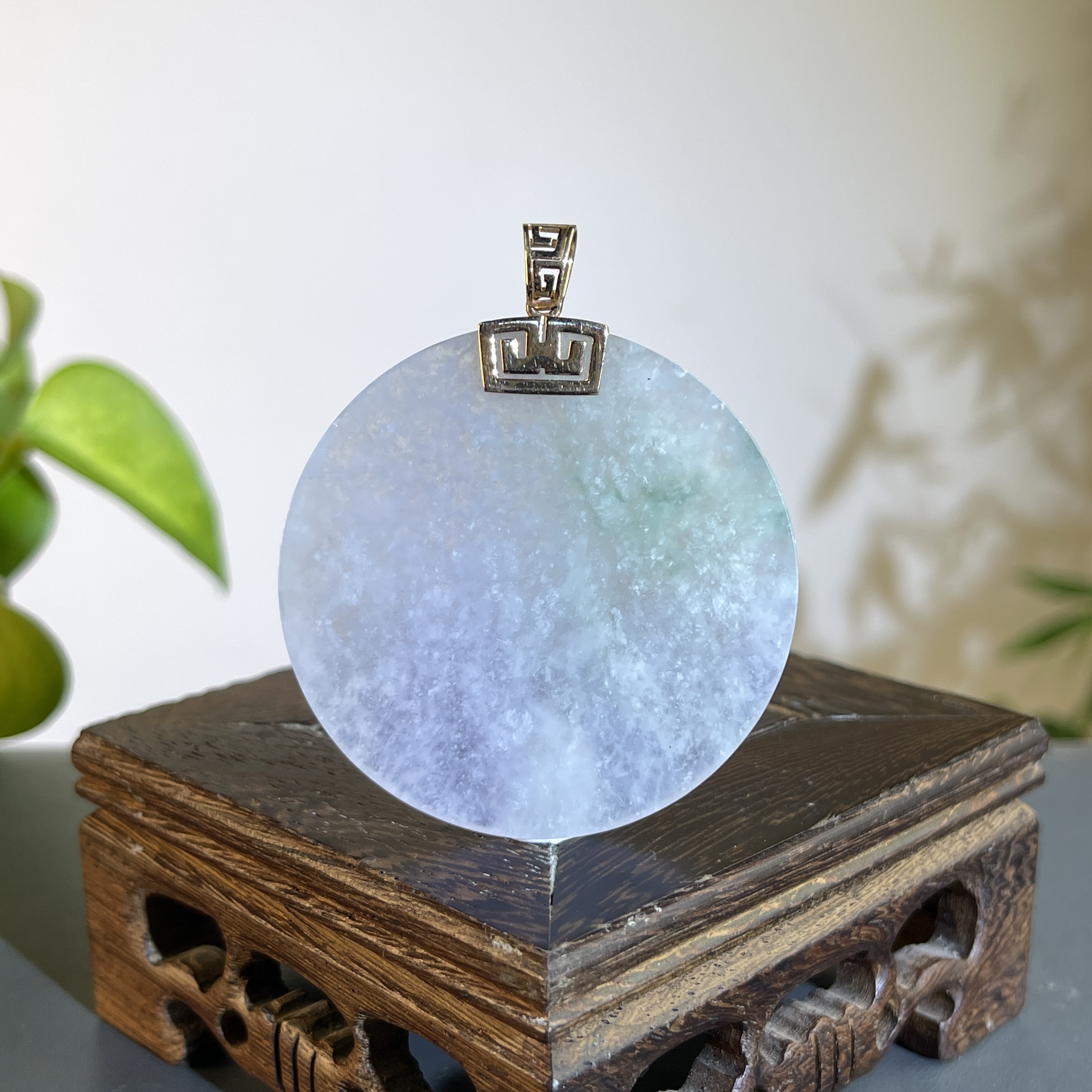 JTB16-217 天然缅甸翡翠A货 18K扣头无事牌