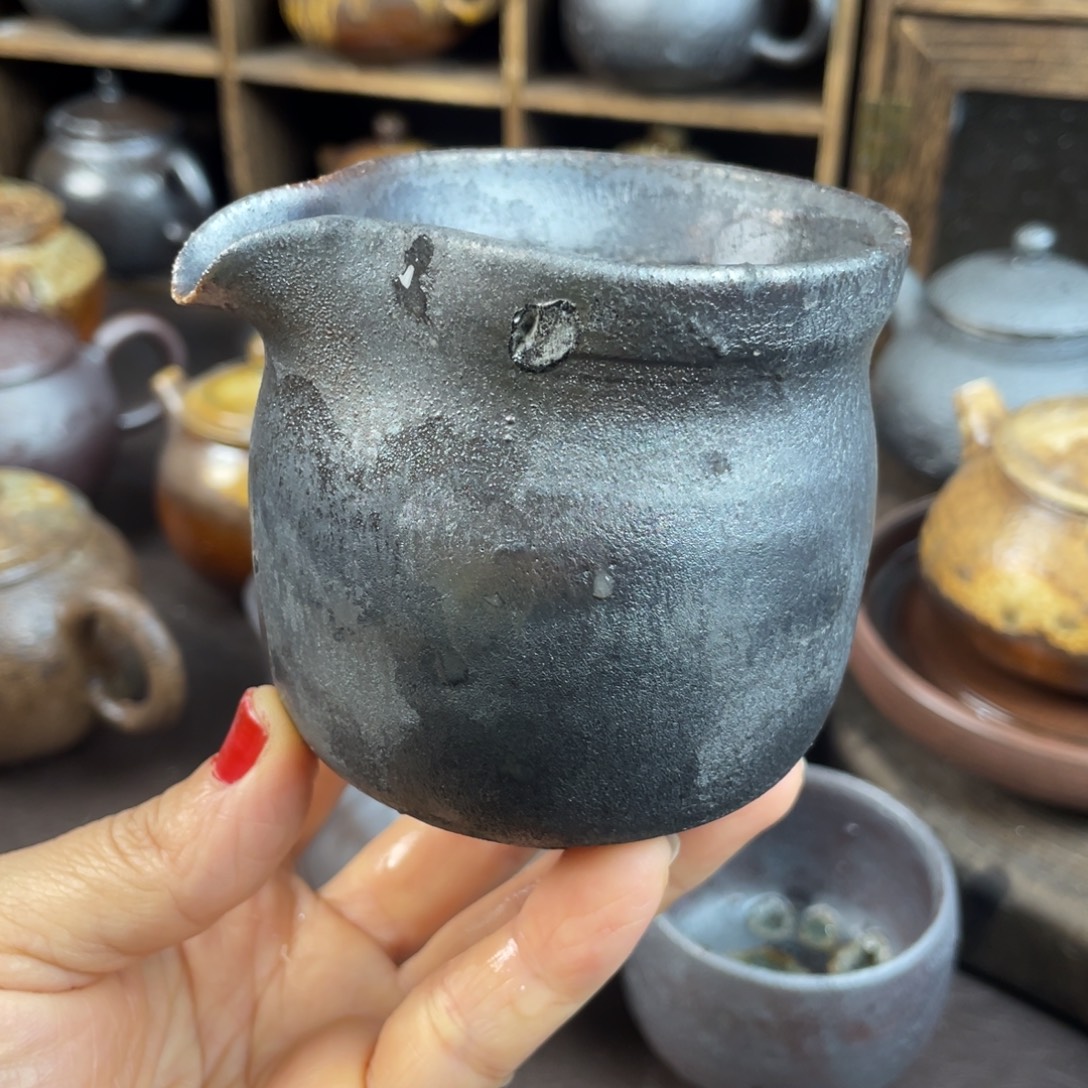 柴烧茶器公道杯杯