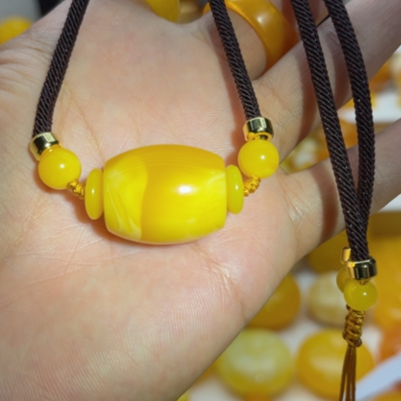 【闪购商品】俄黄飘花桶珠吊坠卡20