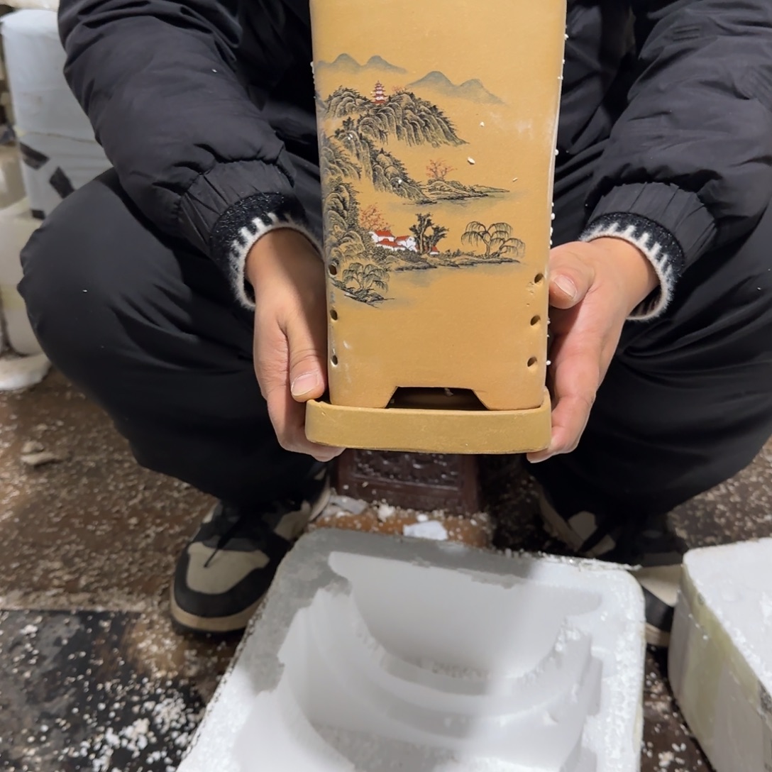 紫砂花盆口径14.20口径