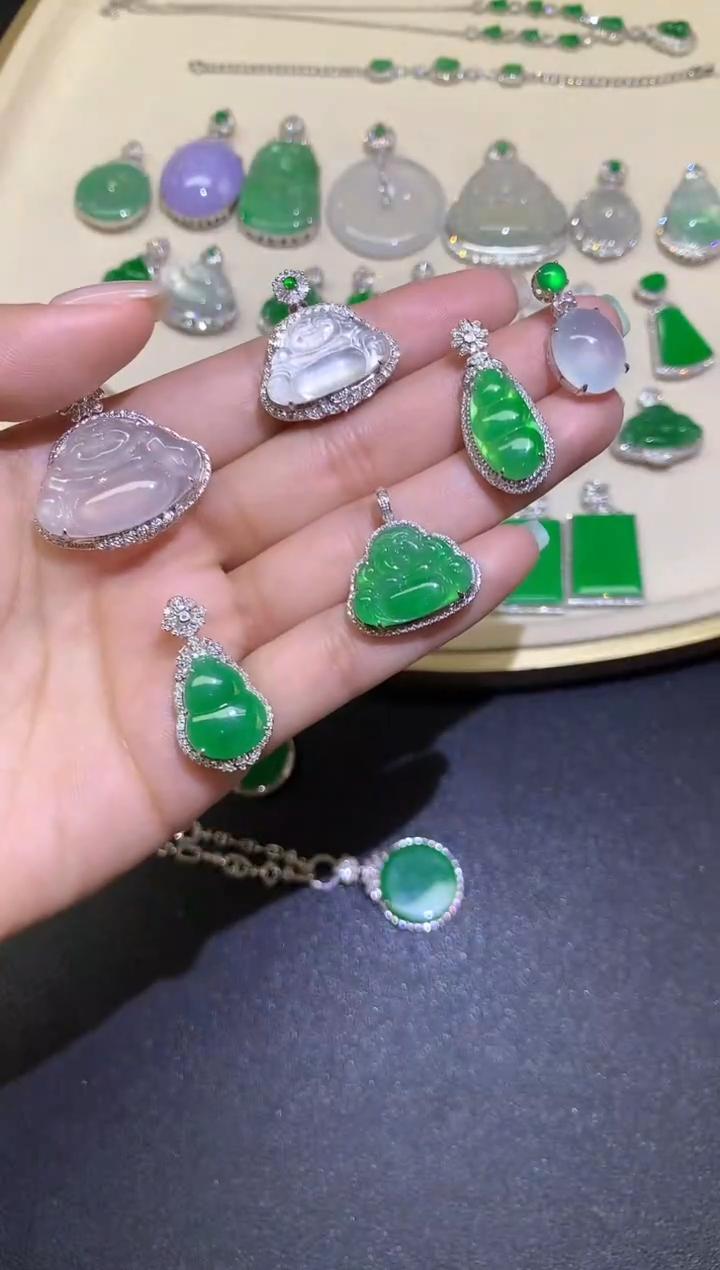 【彩虹盘】翡翠-多样性发一件-18K金镶嵌-LM06|CXQ21