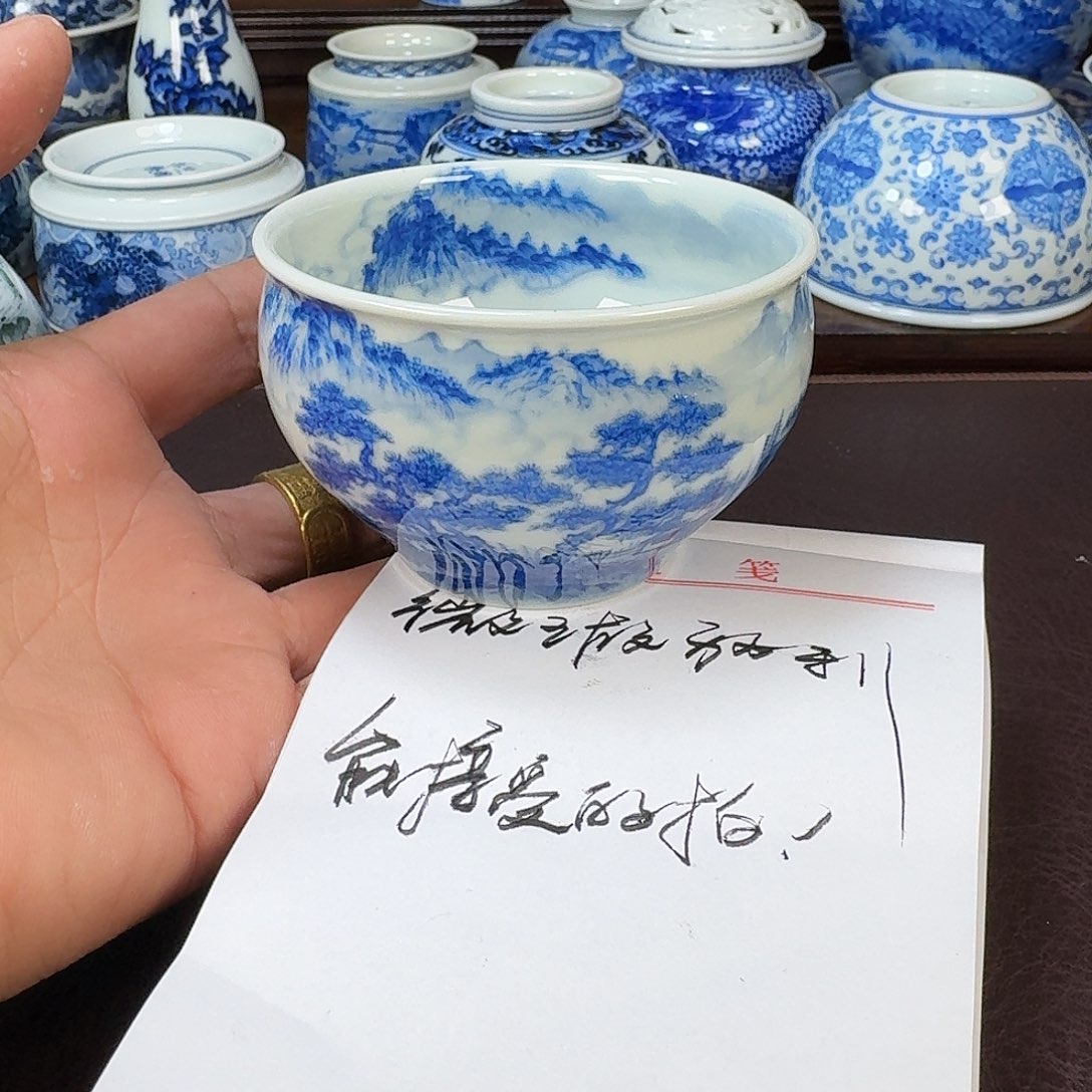 瓷片叶*当代景德镇陶瓷手绘茶具