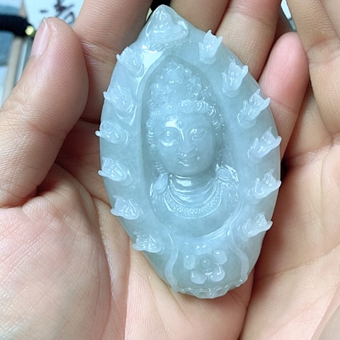 翡翠颈饰未镶嵌不**喜天然缅甸翡翠a货