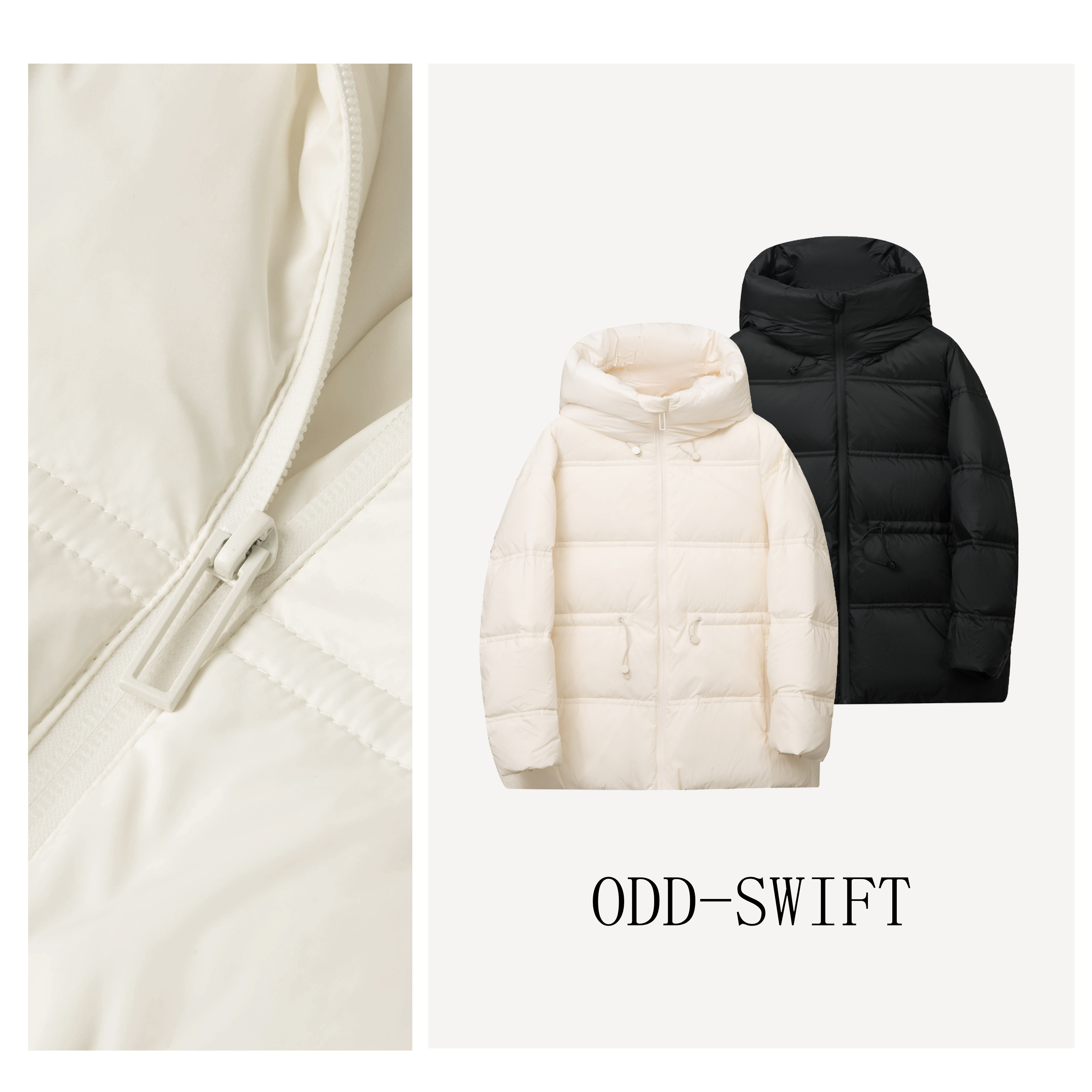 2025冬季新款90白鸭绒抽绳收腰显瘦保暖短款羽绒服-DX243060