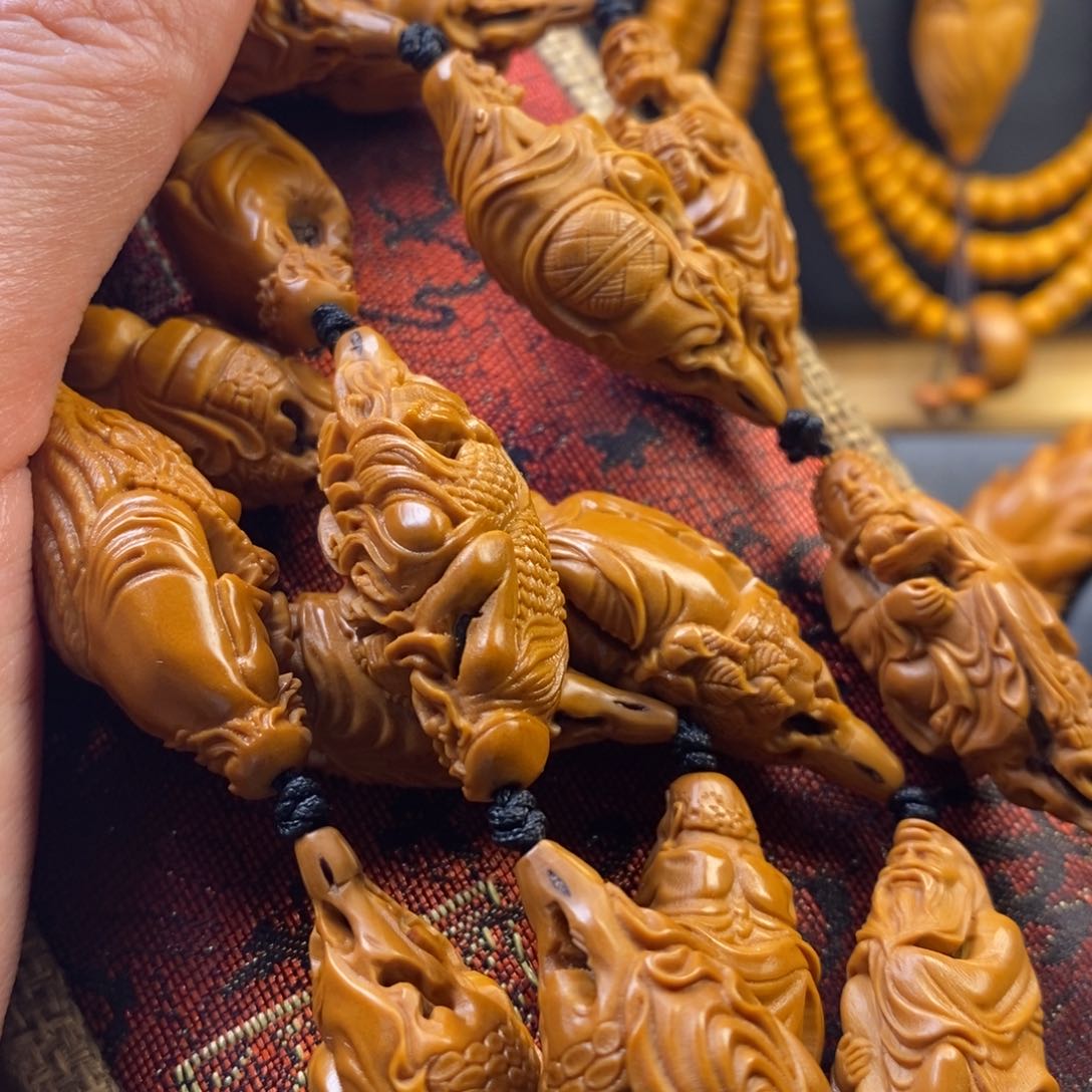 橄榄核手串柳叶罗汉