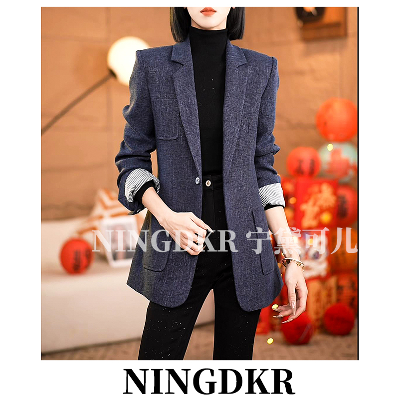 优B30122高级感轻职场范显瘦西装外套女百搭休闲气质名媛小西服