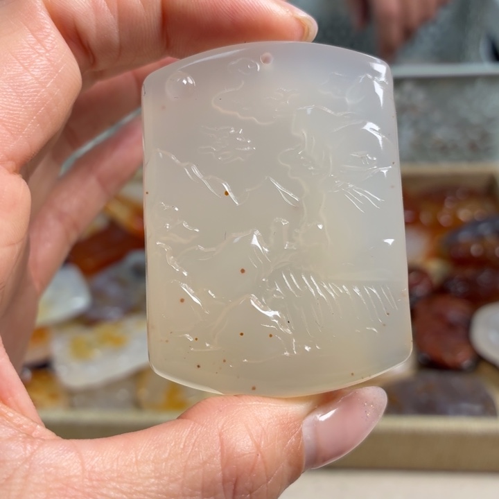 玛瑙/玉髓未镶嵌吊坠(不含链)