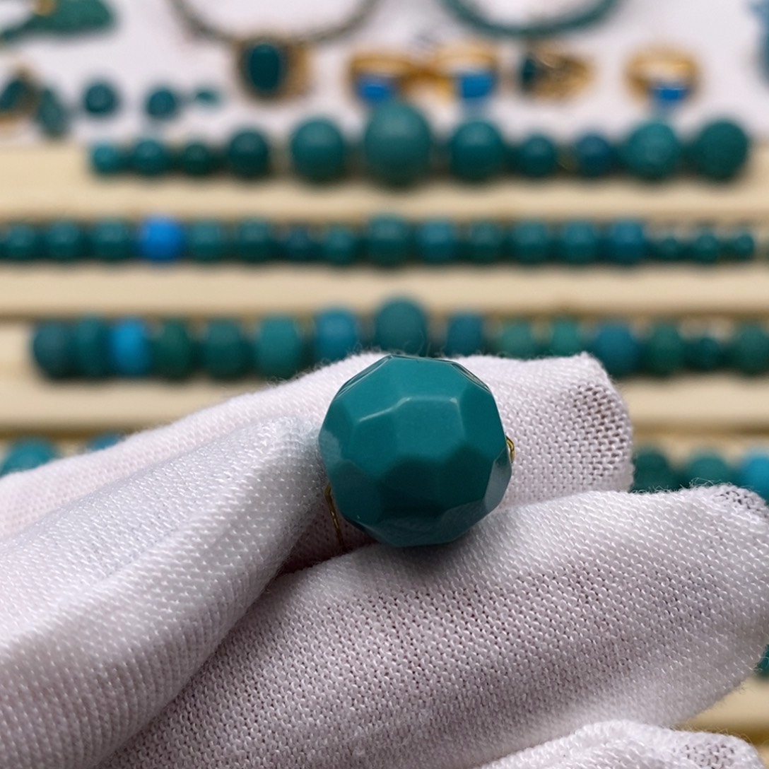 绿松石未镶嵌珠宝奇石无相珠13mm