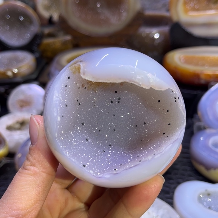 未镶嵌珠宝半成品水晶精抛开口笑