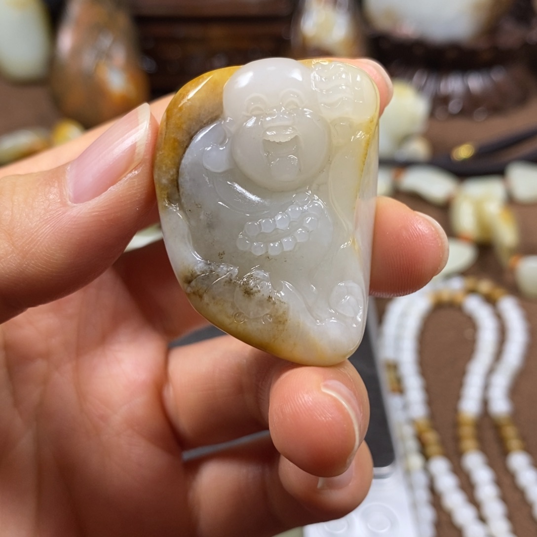 用***3和田玉未镶嵌挂件