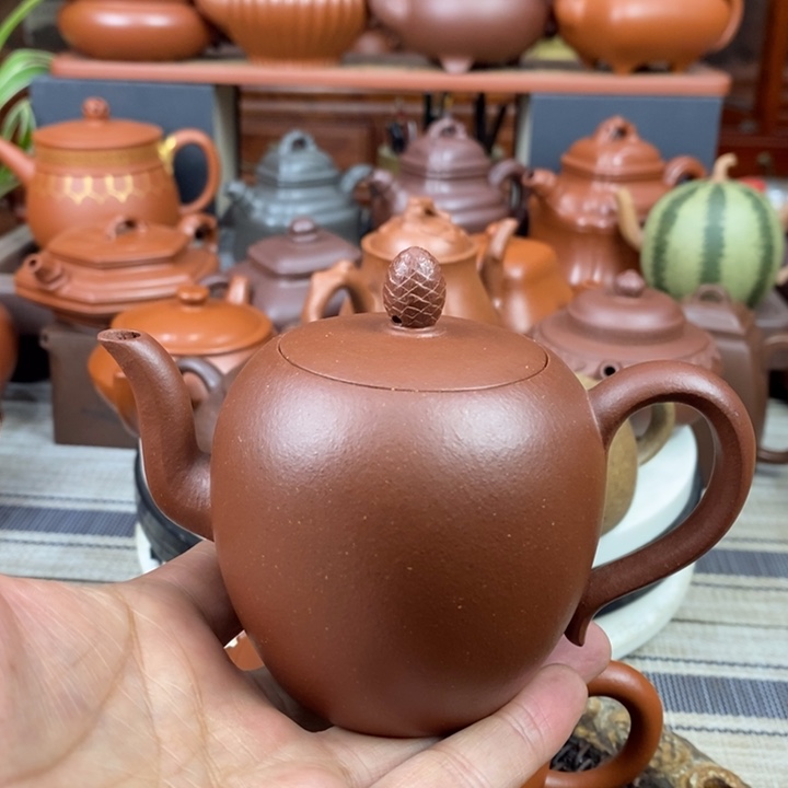 紫砂茶壶全手工美人肩220CC原矿宝山红降坡泥新年特价