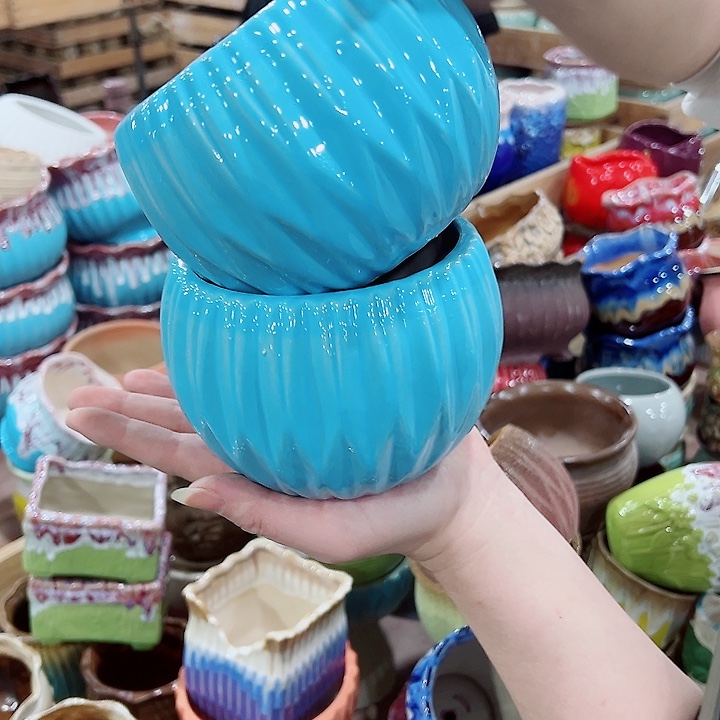 有孔，凑单福利满10元发货陶瓷多肉花盆！